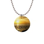 Yellow Sky 1  Button Necklace