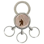 Leather-Look Fisherman 3-Ring Key Chain