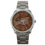 Leather-Look USA Sport Metal Watch