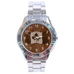 Leather-Look Canada Stainless Steel Analogue Men’s Watch