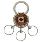 Leather-Look Canada 3-Ring Key Chain