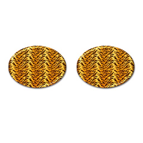 Just Tiger Cufflinks (Oval) from UrbanLoad.com Front(Pair)