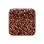 Just Leopard Rubber Square Coaster (4 pack)