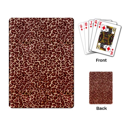Just Leopard Playing Cards Single Design from UrbanLoad.com Back