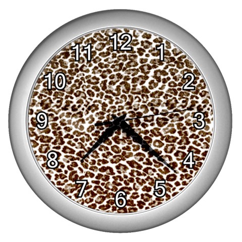 Just Snow Leopard Wall Clock (Silver) from UrbanLoad.com Front
