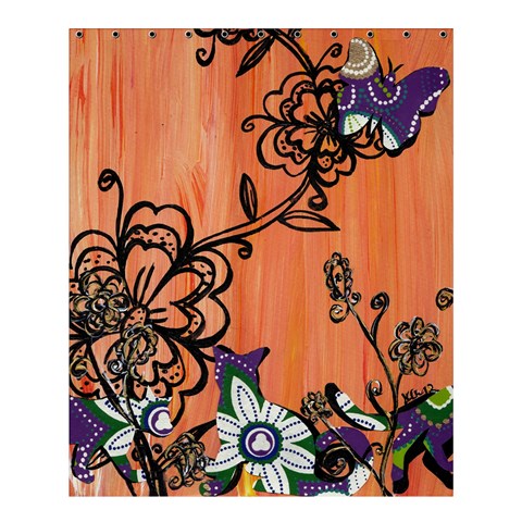 Purple Cats and Butterfly Shower Curtain 60  x 72  (Medium) from UrbanLoad.com 60 x72  Curtain
