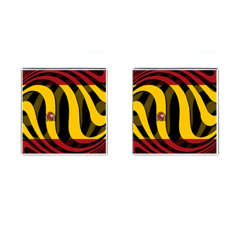 Spain Dark Cufflinks (Square) from UrbanLoad.com Front(Pair)