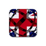 United Kingdom Rubber Square Coaster (4 pack)