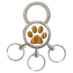 Tiger Paw 3-Ring Key Chain