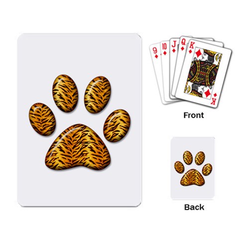Tiger Paw Playing Cards Single Design from UrbanLoad.com Back